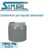 Serbatoio Simpol Cilindrico Verticale Serie Panettone. 500 Lt