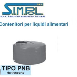 Serbatoio Simpol Cilindrico Verticale Serie Panettone. 1000 Lt Basso