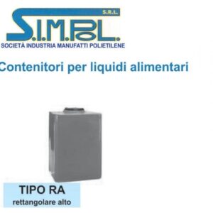 Serbatoio Simpol Rettangolare Alto. 30 Lt