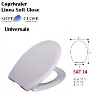 Copriwater Sedile Wc Soft Close Termoindurente.