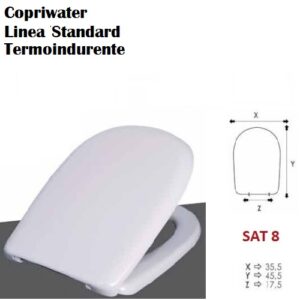 Copriwater Sedile Wc Termoindurente. Sat8