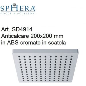 Soffione doccia Derby Abs 1/2" F Con snodo Anticalcare.