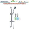 Saliscendi Asta Ellittica  Con Portasapone E Doccetta Multifunzione.