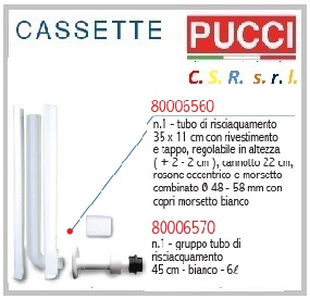 Tubo Risciacquo 35 Cm.