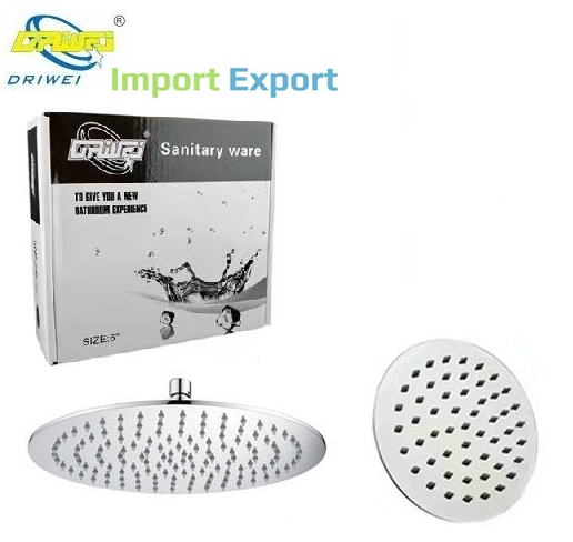 Soffione Minimale In Acciaio Anticalcare Import Tondo.