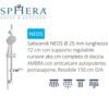 Saliscendi Neos Doccia Ambra In Abs 4 Funzioni Cromata Con Sistema Anticalcare Autopulente.