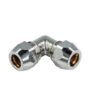 Raccordi Cromati per flessibili. Gomito Doppo 10 mm