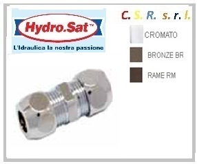 Raccordi Cromati per flessibili. Niples Doppia 10 mm