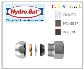 Raccordi Cromati per flessibili. Niples Femmina 3/8"X10 mm