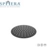 Soffione Roma Tondo In Acciaio Ultrasottile Con Anticalcare. Ø 250 mm 10" Nero Opaco