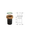 Dado Ottone Giallo Per Raccordi Pvc Sifone.