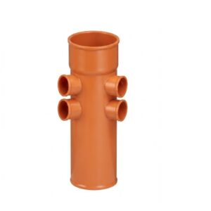 Braga A Tee DA 87°30' Pvc Derivazione Ridotta Un Lato 2+2 Vie Squadra Flauto.