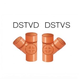 Derivazone A Vee 45° Con Tappo Di Ispezione Da 100 Sx  Dstvs45100
