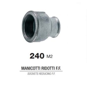Manicotto Ridotto FF Figura 240 Zincato. 11/4"X1"