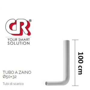 Tubo Cassetta A Zaino Plus Bianco. 100 cm