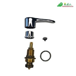 Vitone Flussometro Completo di Boccola e Maniglia Passo Rapido. D 28 V 28 Cromo