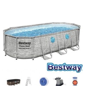 Piscina Power Steel Swim 5,49M X 2,74M X 1,22M Colore Pietra Grigia, Capacita' 13.430 L  56716
