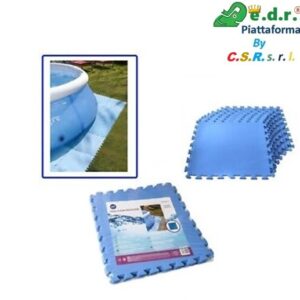 Tappetino Base Polietilene Morbido, Cm. 50X50, Colore Blu, 8 Pezzi Per Confezione  58220