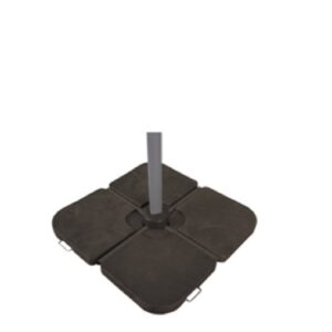 Base In Plastica Cm. 49X49X8 ( Pz. 4 ) Con Acqua Kg. 18 X 4 = 72  Con Sabbia Kg. 22 X 4 = 88  Ss-021