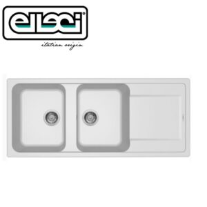 Life 500 1160X500 Mm 2 Vasche C/Gocciolatoio 68 Bianco  Lg250068