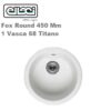 Lavello Fox Round 1 Vasca 450 Mm. 68 Titano